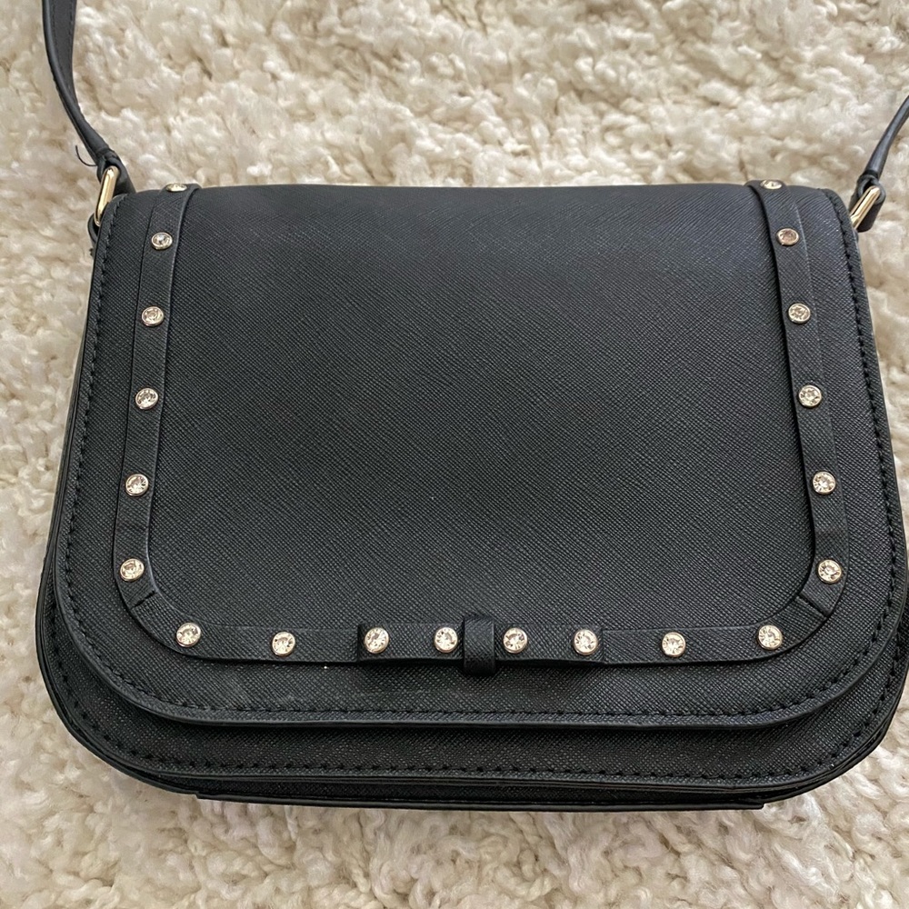Kate Spade black Laurel Way jeweled crossbody bag